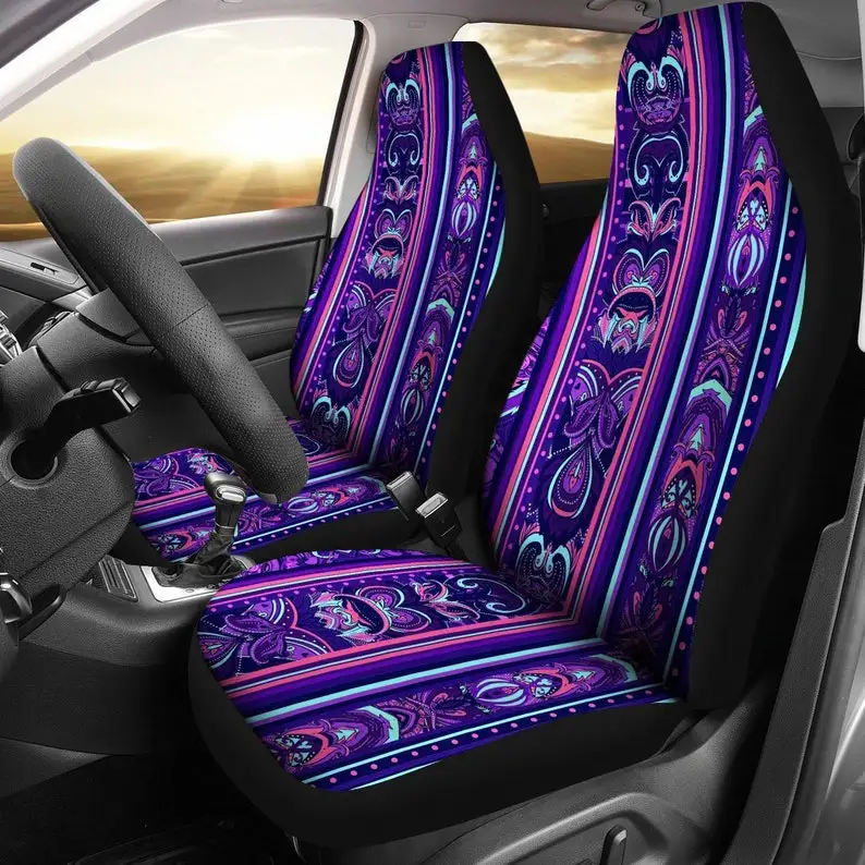 

Purple Boho Car Seat Covers Pair, 2 Front Seat Covers, Car Seat Covers, Seat Cover for Car, Car Seat Protector, Car Accessory, B