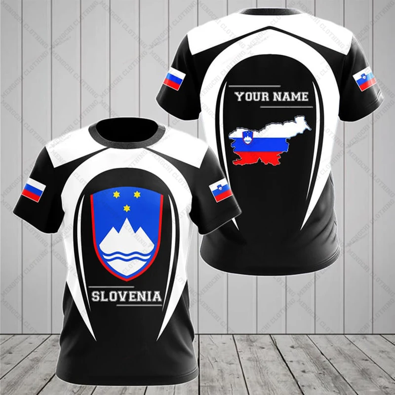 Custom Slovenia Symbol Graphic Tees Summer Cool Sportswear Men\'s Fashion Jersey Loose T-shirts Boy Oversized Short Sleeve Tops