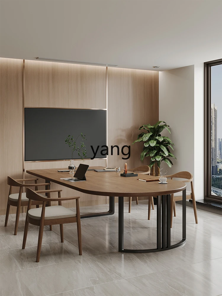 LTT Modern Visual Small Semi-circular Conference Table Light Luxury High-end Feel