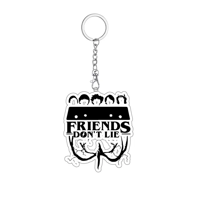 6cm for Stranger Acrylic Keychain Things Steve Eleven Dustin Mike Nancy Robin Hopper Joyce Peripherals Cartoons Gift Key Chain