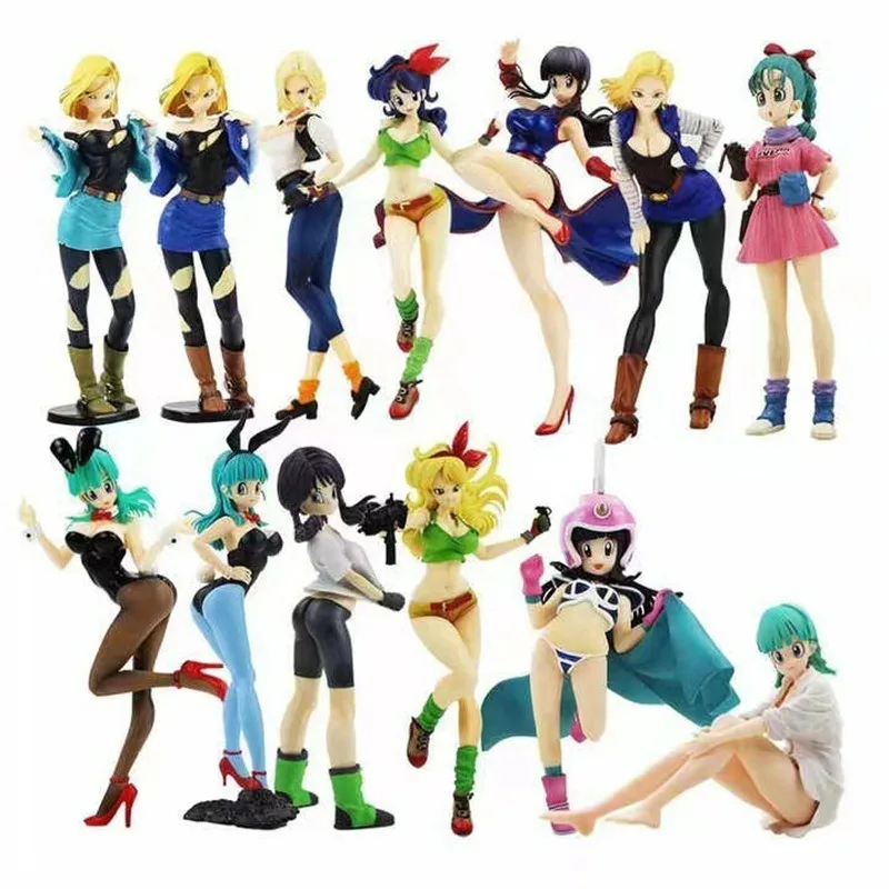 Dragon Ball Android 18 Bulma Videl Chichi Launch Anime Figure Desktop decoration Action Figures Statue Collection toy model Gift