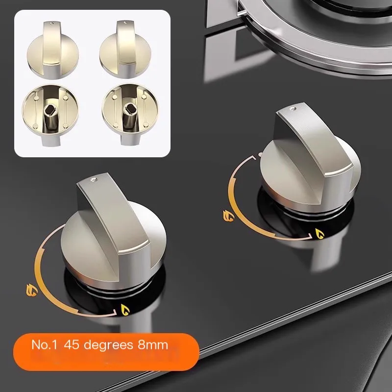 Gas Stove Replacement Knob and Ignition Button Metal Material 8mm Shaft Diameter Fits Various Gas Stove Models