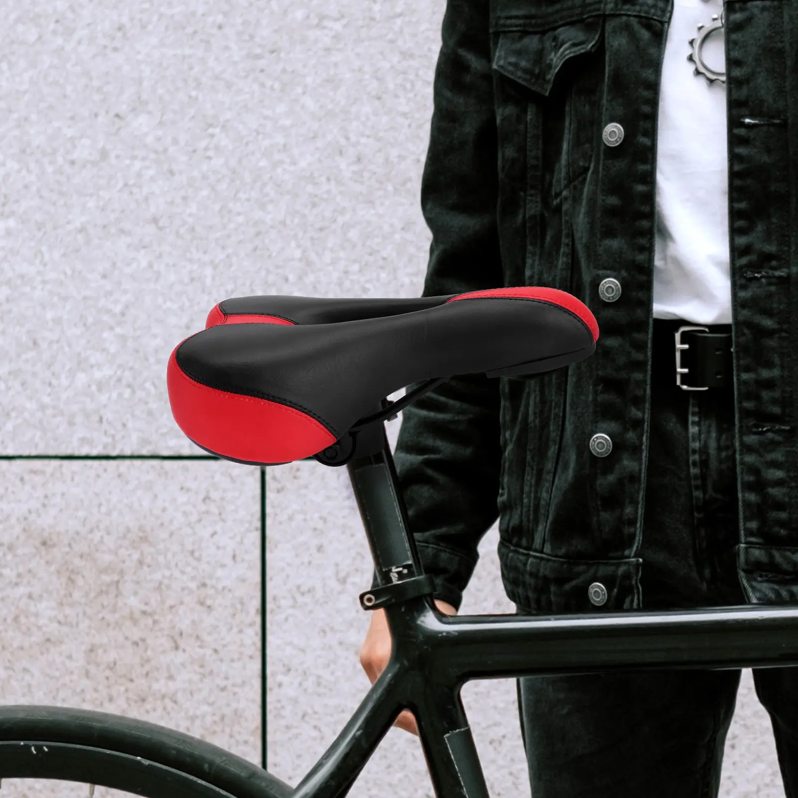 

Bike Seat Red Comfortable Lightweight Shockproof Cushion for Mountain Road Cycling Bike Saddle Saddle Cycle Seat