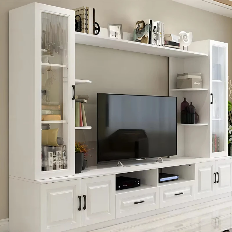 

Factory Cheap Wood Wall TV Cabinet Furniture Design Modern Home Living Room Solid Wood Stand TV Cabinet