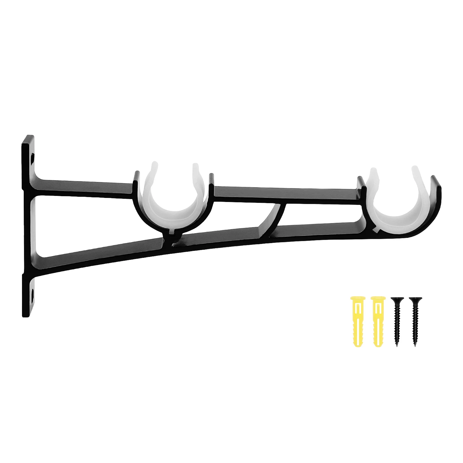 Gardinen stangen halterungen Aluminium legierung Vorhang bügel Hakens tange Stütz klemme Querstange Befestigungs clip Wand halter Schienen Rack