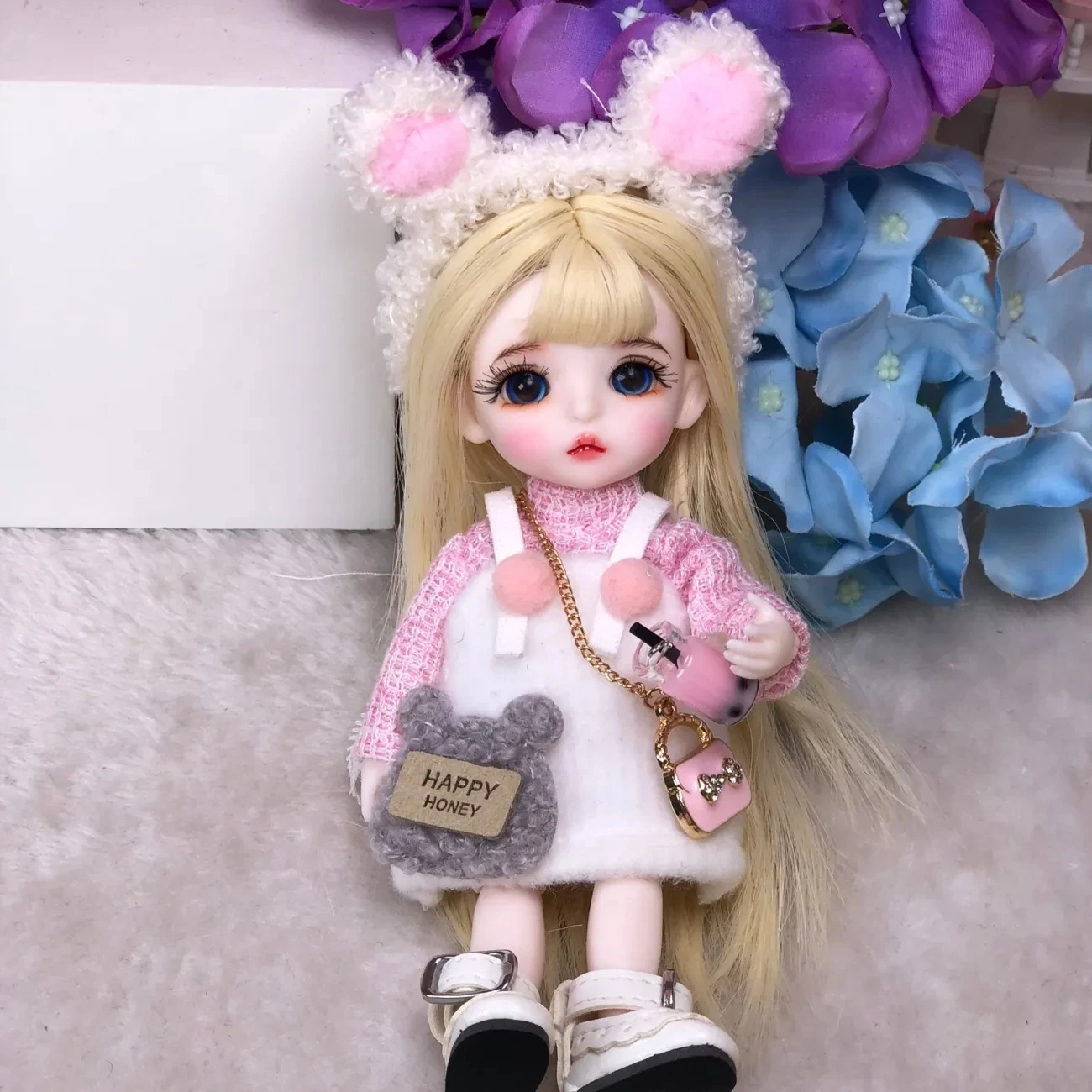 17CM BJD Búp Bê Dễ Thương Handmade Trang Điểm Mini Bóng Khớp Búp Bê Thời Trang Đẹp Hộp 1/8 DIY Trang đồ Chơi Cho Bé Gái Tặng