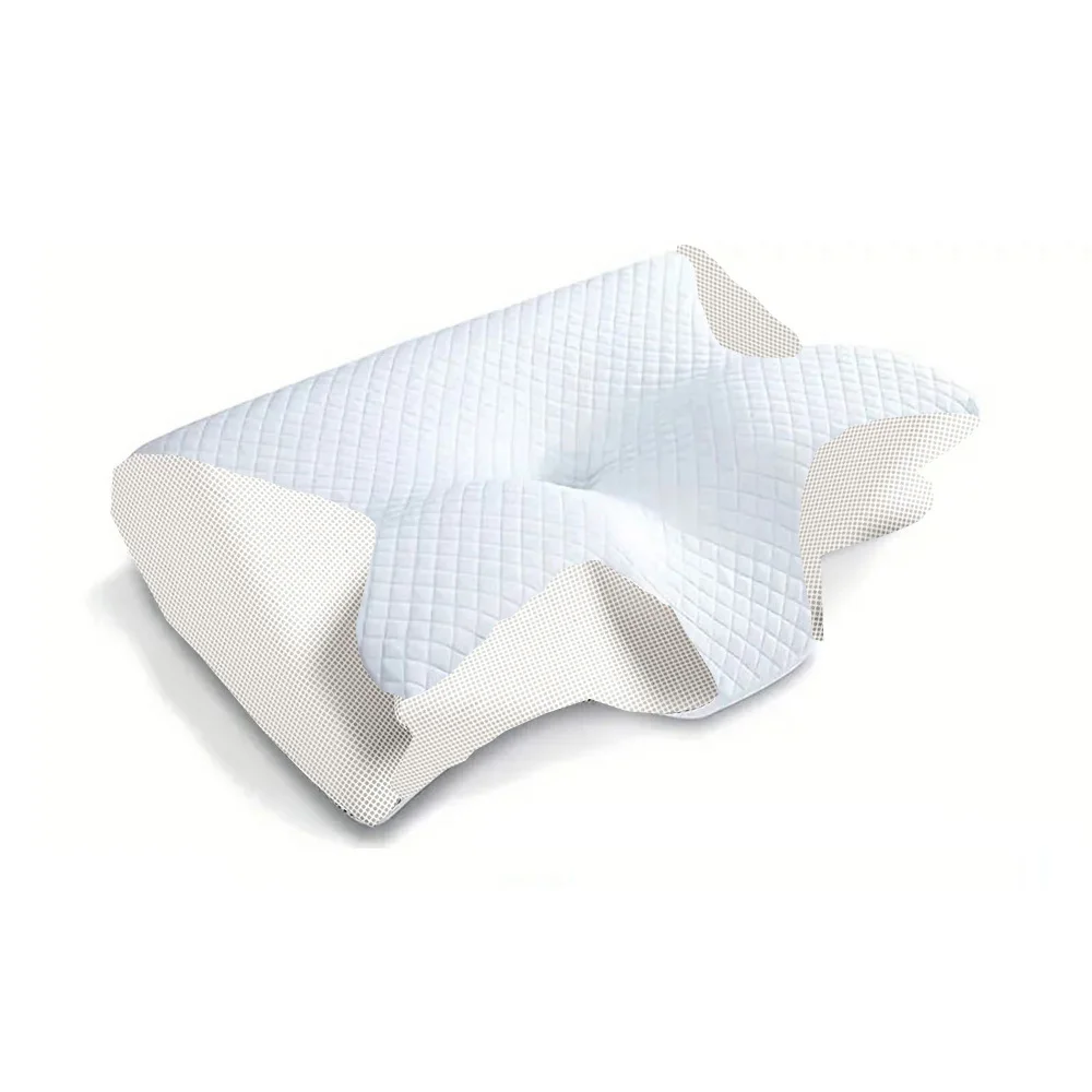1 st Memory Foam Cervicaal Kussen, 2 in 1 Ergonomisch Contour Orthopedisch Kussen voor Nekpijn, Voorgevormde Ondersteuning Kussens, Nekkussen
