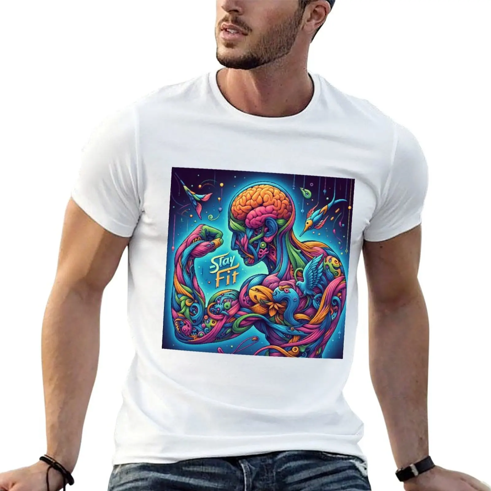 Daily Exercise \\ The Vibrant Mind T-Shirt Fashion Casual Short Sleeve T-Shirt