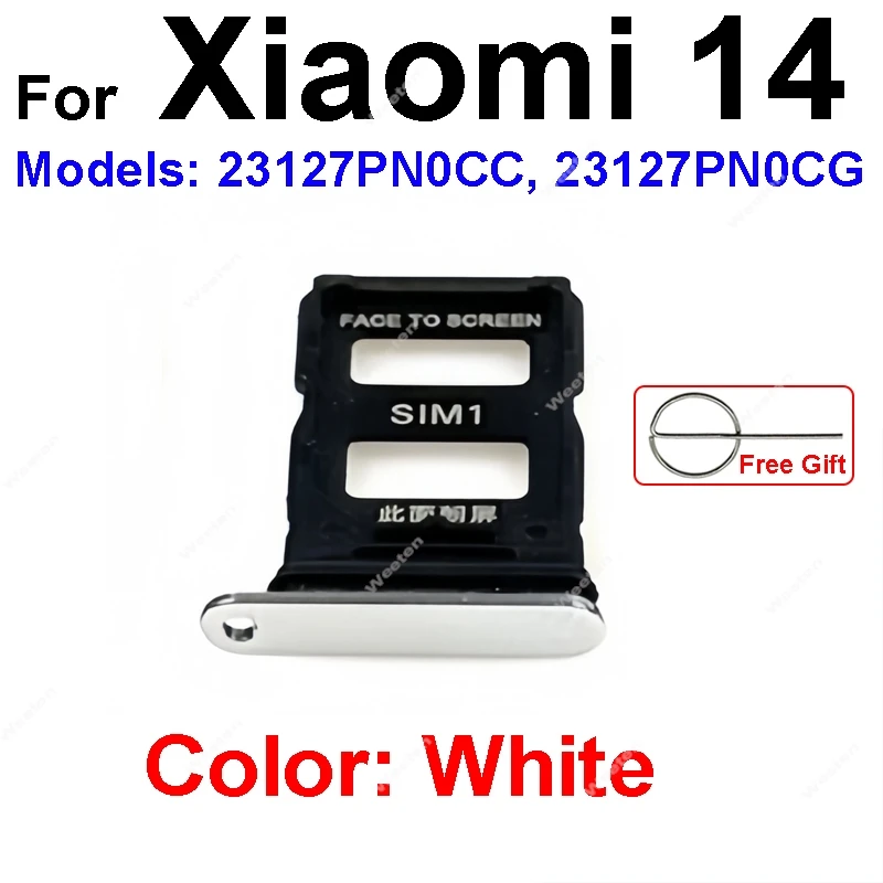 

Для Xiaomi 14 14 Pro 14 Ultra 14 Civi держатель SIM-карты, разъем для чтения карт, запасные части