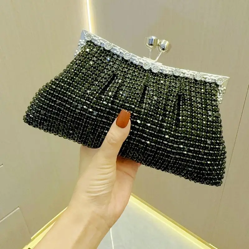 

Ladies Luxury Rhinestone Evening Clutch Sparkling Design Luxury Bridal Wedding Evening Bag Party Clutch Shoulder Crossbody Bag