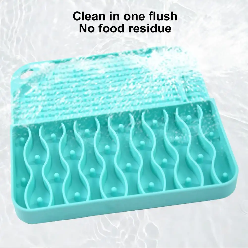 Pet Food Mat  Multi-use Flexible Easy to Clean  Silicone Therapeutic Licking Bowl Mat Home Use