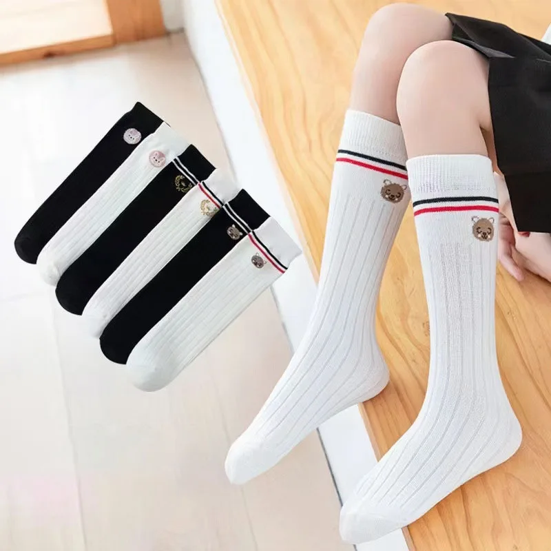 

New Children's Socks Autumn Girls Middle Tube Stockings Classic College Style School Tube Socks Kid Clothing Accessories