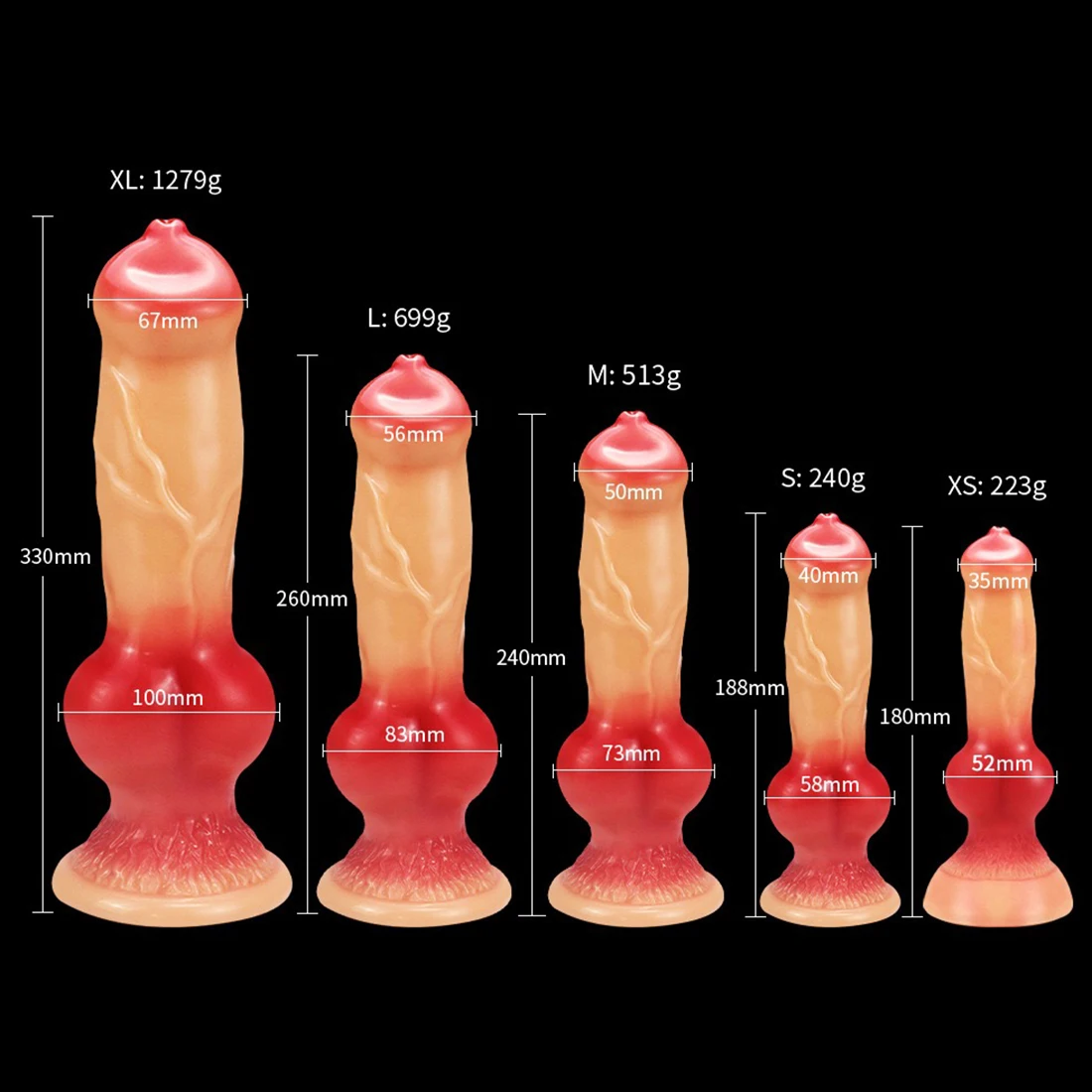 Oversized Dog Dildo Anal Plug Soft Penis Anal Dilator Phallus Stimulate Vagina Anus Female Masturbator Dick Sex Toys Sex Product