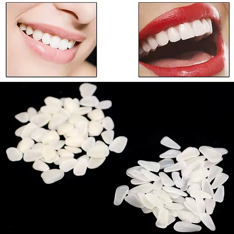 60PC Dental Ultra-Thin Whitening Veneers Resin Porcelain Materials Temporary Teeth Upper Anterior Whitening Dental Film(No Glue) - AliExpress