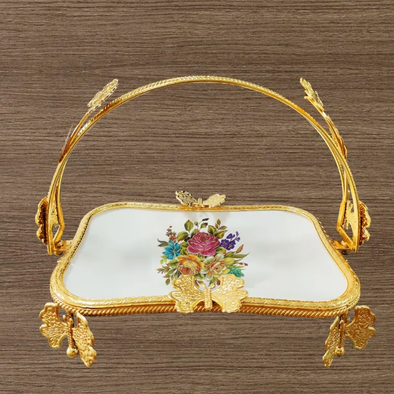 

New European fashion creative butterfly waist ceramic end plate basket for Middle East and Southeast Asia foreign trade