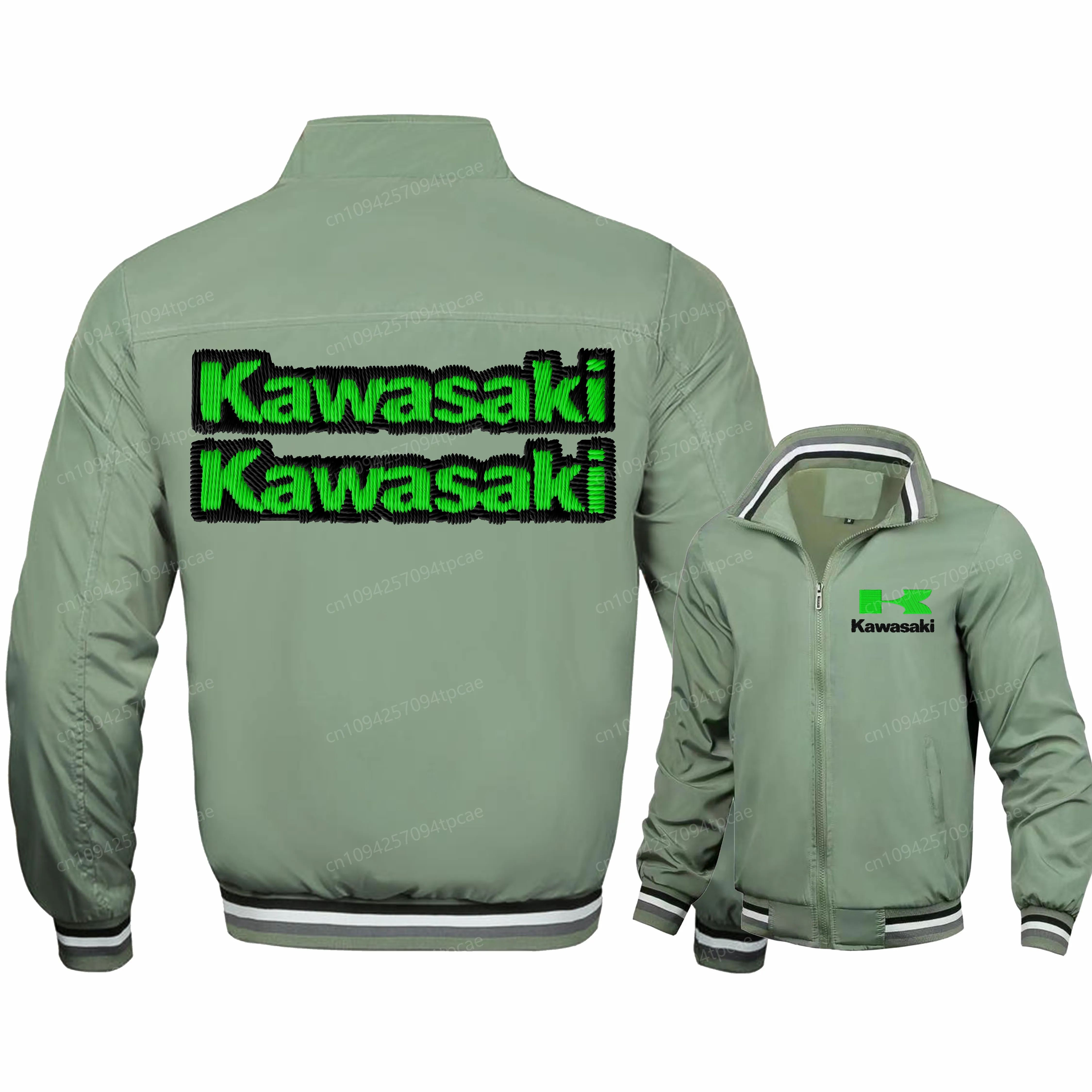 

Куртка на молнии с 3D принтом Kawasaki, мужская одежда, мотоциклетная форма, спортивная одежда для мотоциклистов, куртки для мужчин, пальто
