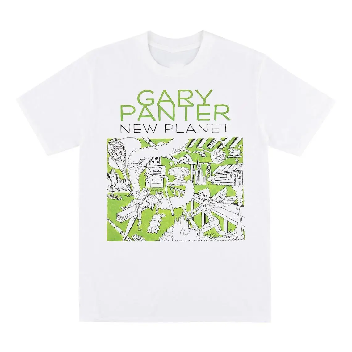 New Planet Gary Panter 2010 Shirt Short Sleeve White Unisex S-2345XL