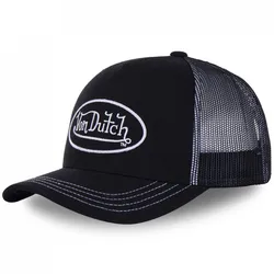 2024Baseball Cap Men's Lettered Sun Block Mesh Embroidered Lettered Trucker Hat