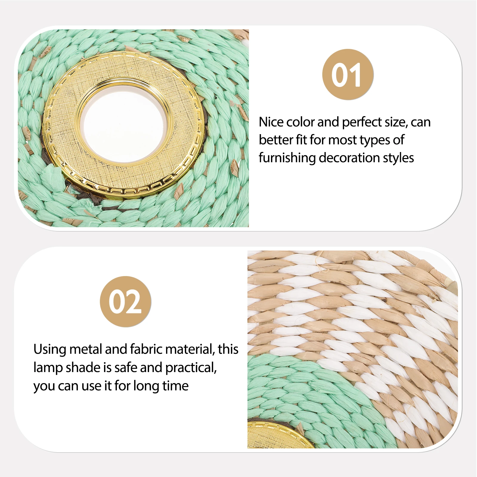 

Paper Lampshade Weaving Light Cover Green Hanging Shades Square Chandelier Hotel Creative Pendant Lamp Cover Woven Shade Bedroom