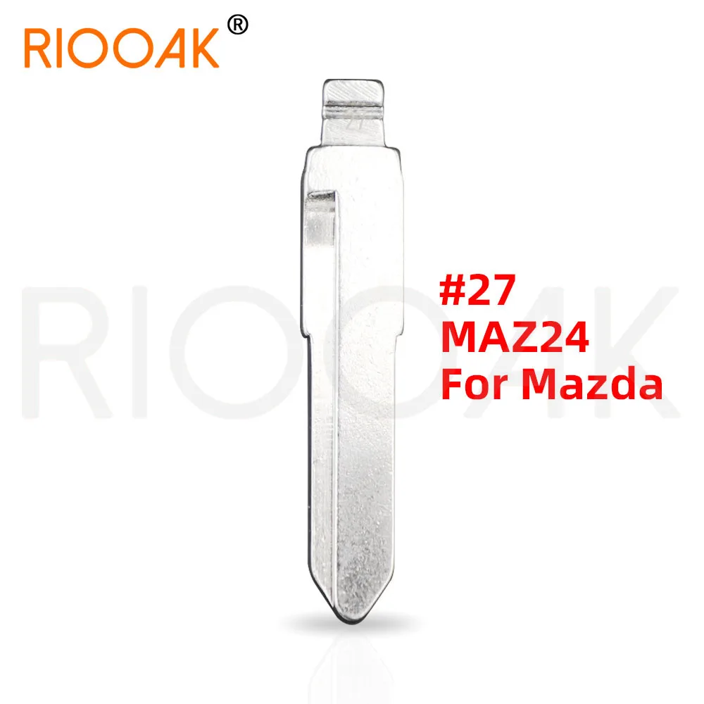 10pcs Uncut flip Metal key blade 27# MAZ20R MAZ24 HU87R HU133 for mazda suzuki for KD keydiy xhorse VVDI remotes universal