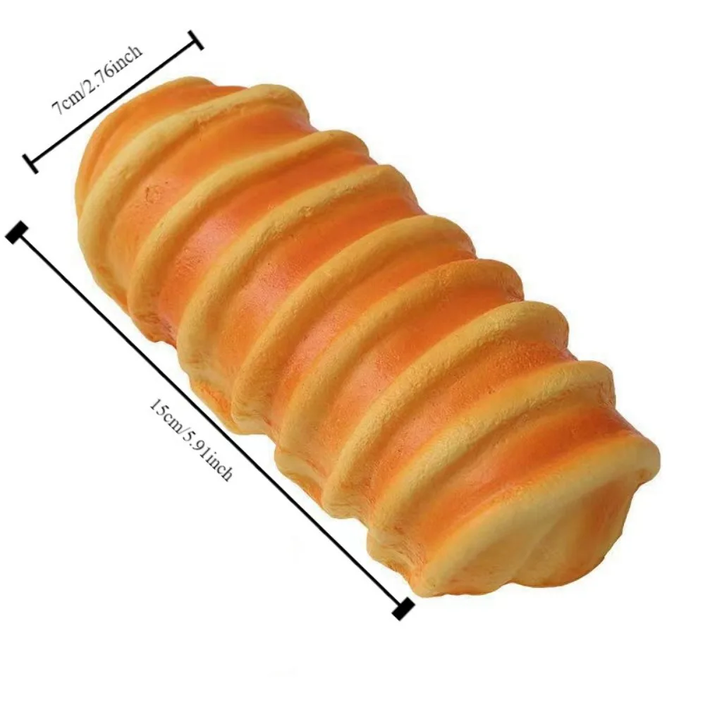 Simulation de pain extensible, jouet à presser, faux modèle alimentaire, simulation de nourriture, petit déjeuner, jouets sensoriels, vinyle élastique