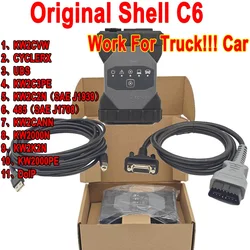 Neueste original shell mb star c6 doip multiplexer vci sd verbinden auto diagnose tools wifi diagnose c6 für lkw und auto