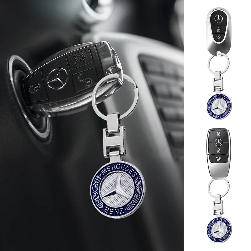 1pcs Car Keychain Holder Accessories Key Chain Ring Key For Mercedes benz AMG W205 W211 W212 W213 W177 W166 W116 W117 X156 W222