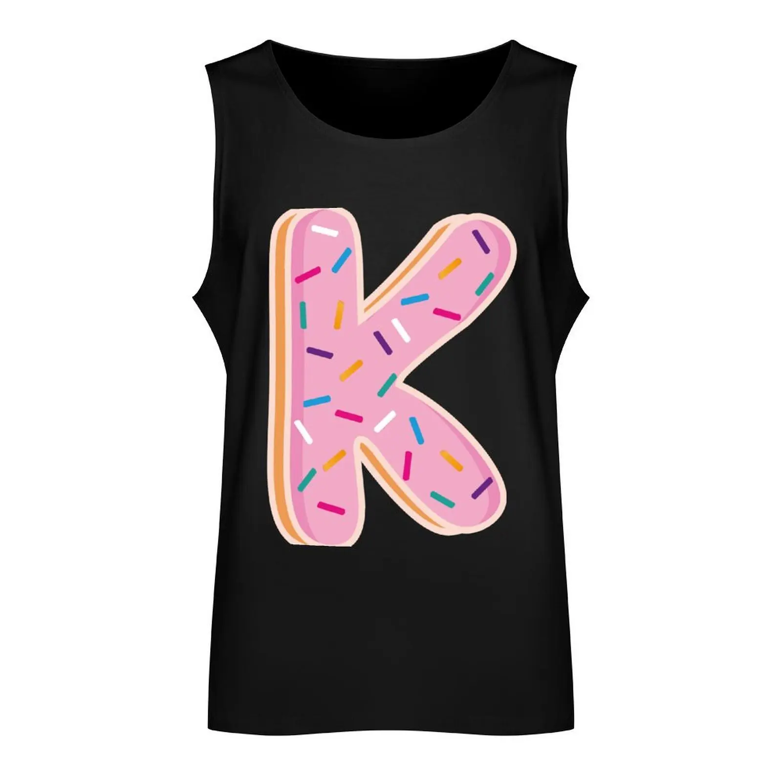 Donut letter K Tank Top gym clothes man gym clothes men anime gym