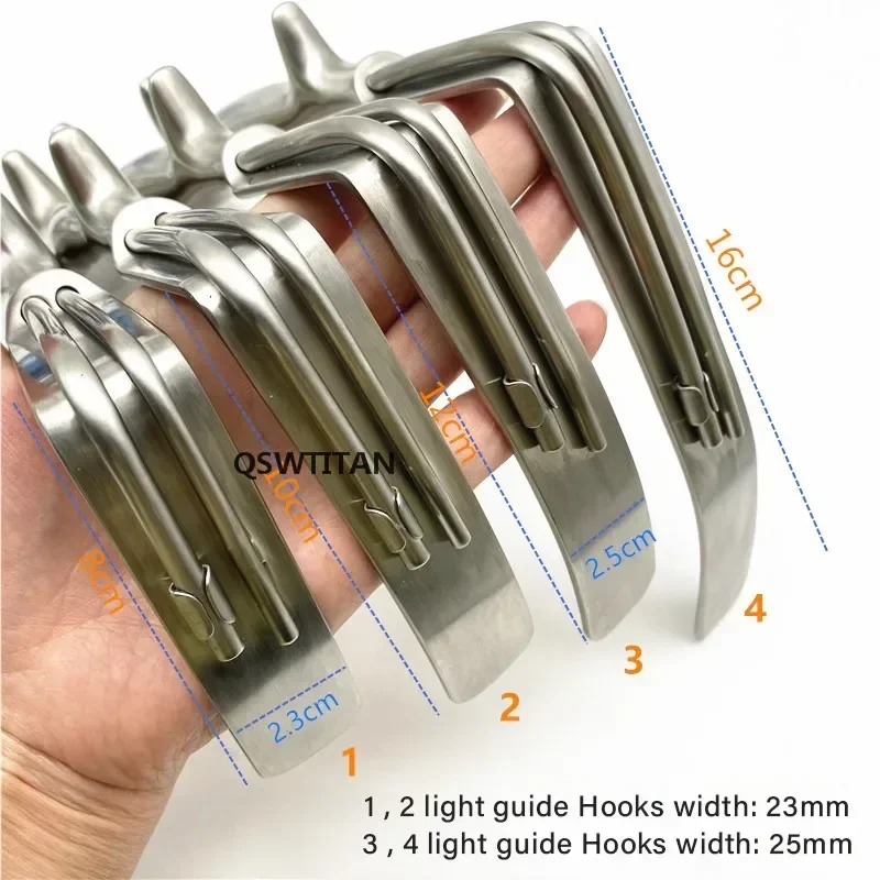 Breast Retractor with Light Guide Wrinkle Removal Hook Cold Light Source Plastic Surgical Instruments  with Optical Fiber