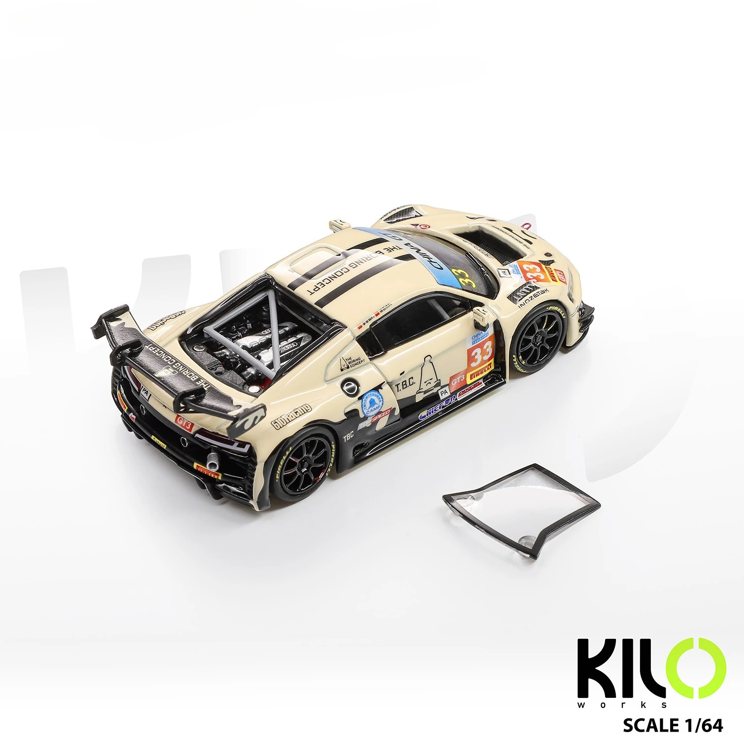 先行販売-kilo-works-1-64-r8-lms-gt3-evo-ii-tbc-ダイキャストモデルカー