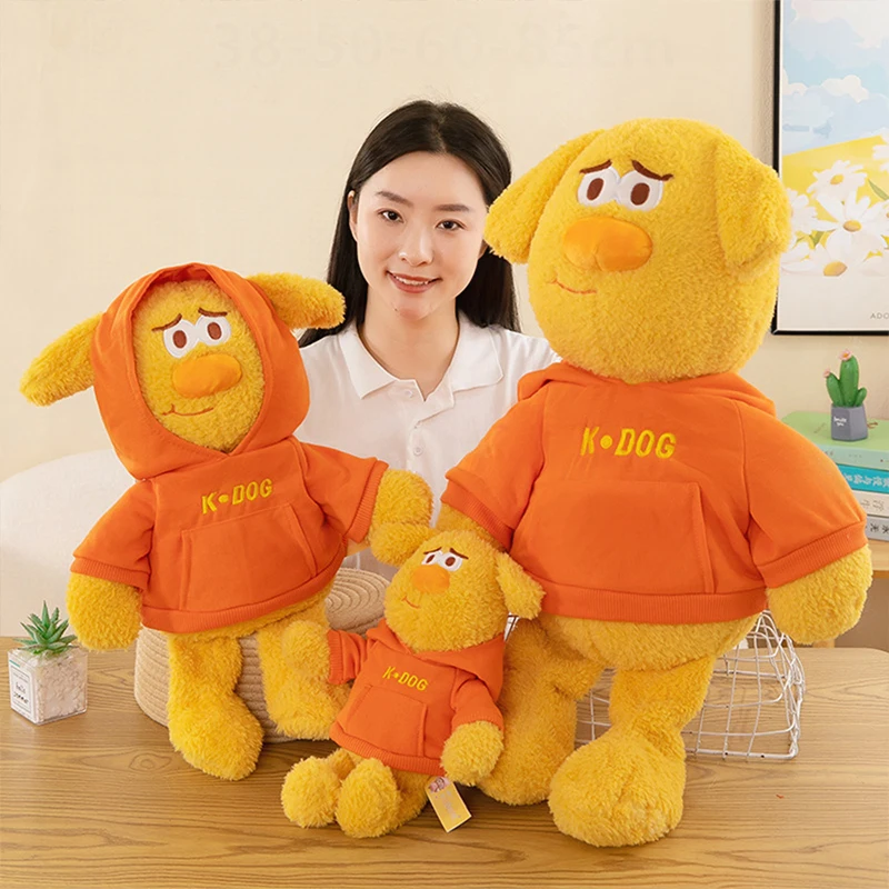 Kawaii Hoodie Puppy Plush Toy Hip Hop Dog Stuffed Doll Rapper Mascot Gift for Kids Birthday Xmas Present Cute Filled Animal Toy