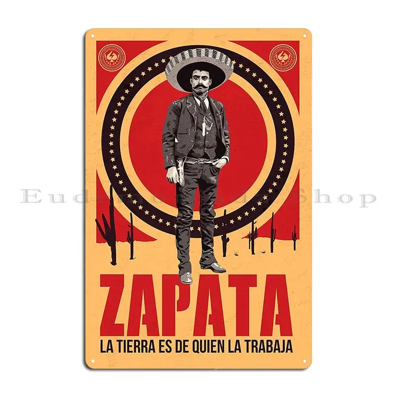 Zapata Metal Sign Plaques Living Room Garage Printed Bar Cave Party Tin Sign Poster