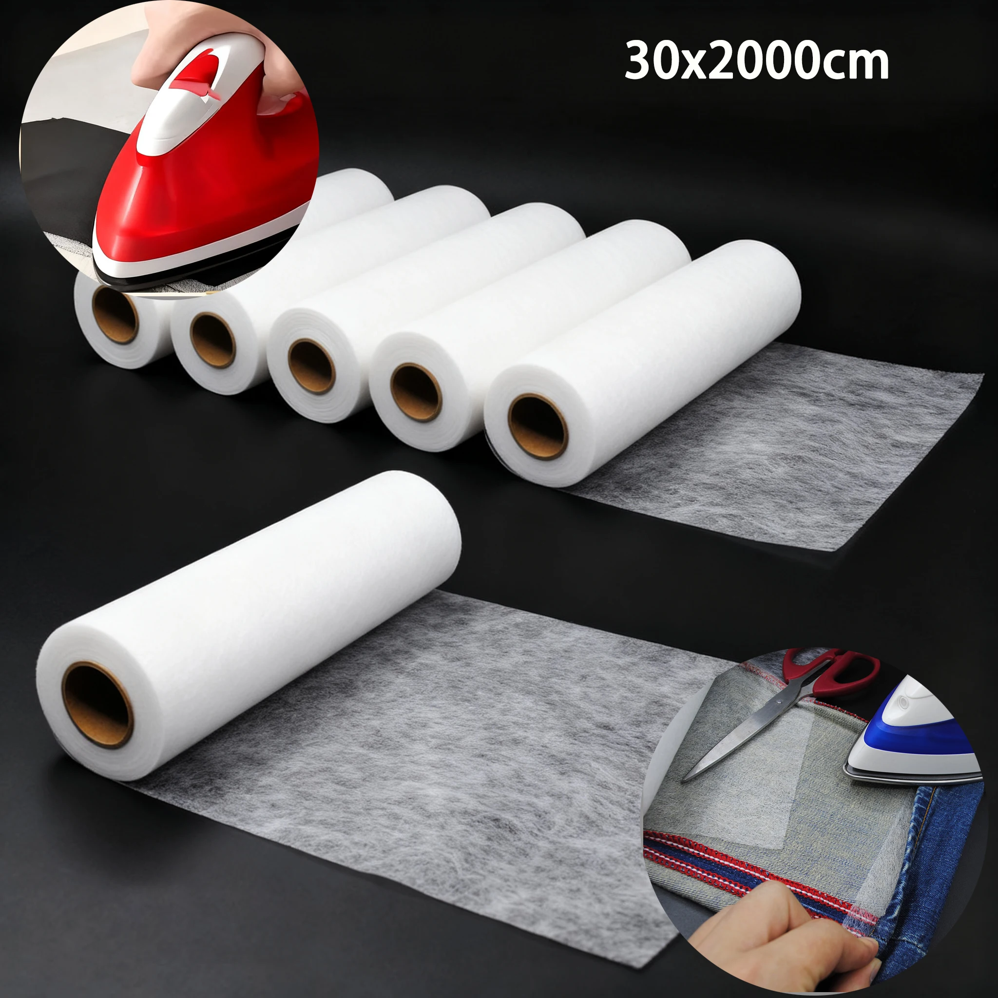 20 متر/لفة نسيج لاصق مزدوج الجانب لتقوم بها بنفسك اكسسوارات القماش خليط بطانة النسيج الكي الساخن تذوب المواد البيضاء بالجملة #1
