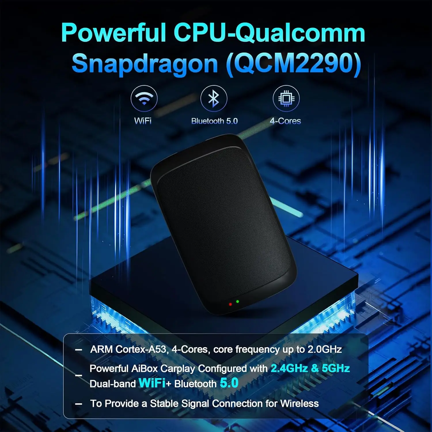 محول CarPlay اللاسلكي 3 في 1، صندوق CarPlay AI لهاتف iPhone iOS 9+، WiFi، التوصيل والتشغيل، يدعم YouTube، Netflix، Google، TF Card