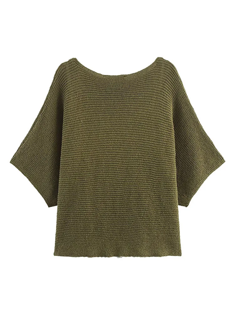 HH Frauen Herbst Fashion Solid Crew-Neck Nähte Kurzarm Gestrickte Top Weibliche Elegante Spitze Verziert Casual Top Mujer