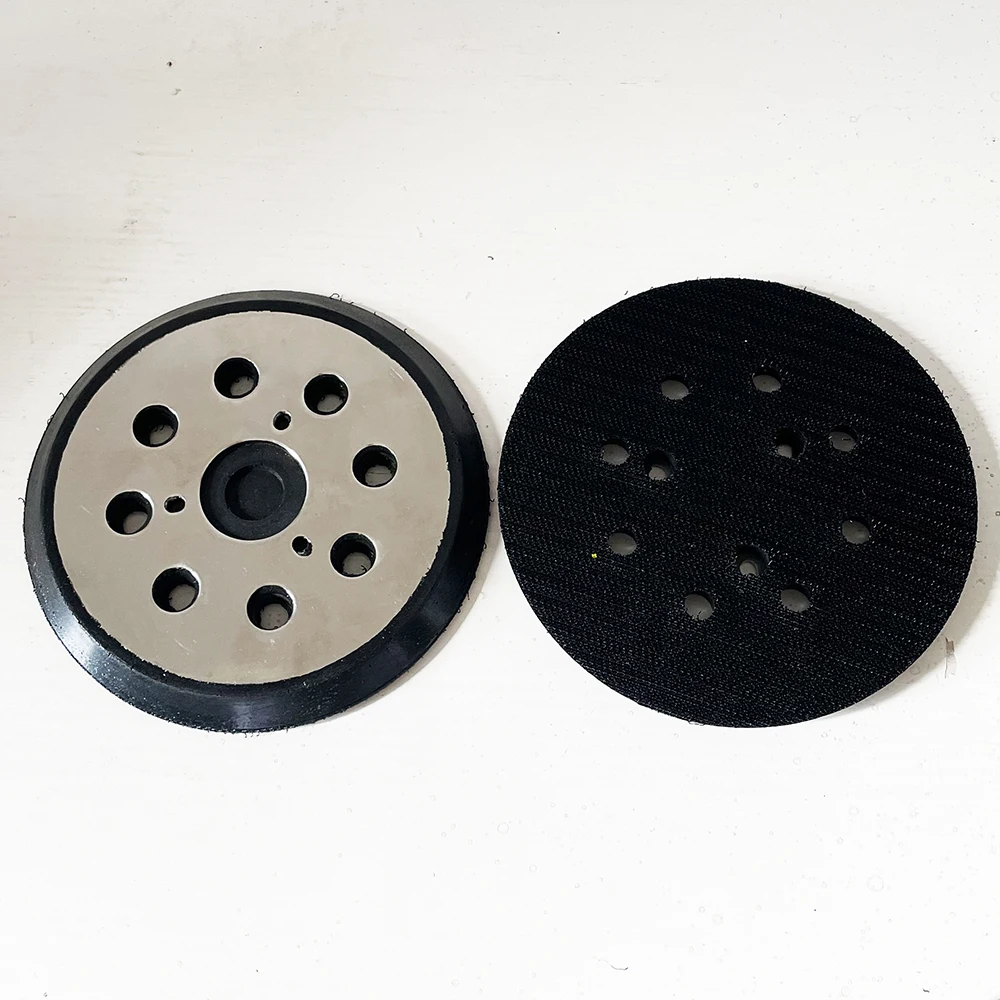 5 Inch 125Mm Schuurmachine Pad 8 Gaten 3/4 Nagels Ondersteuning Schuurschijf Pad Haak Lus Schuurpads Voor Polijsten Van Elektrische Orbitale Schuurmachines