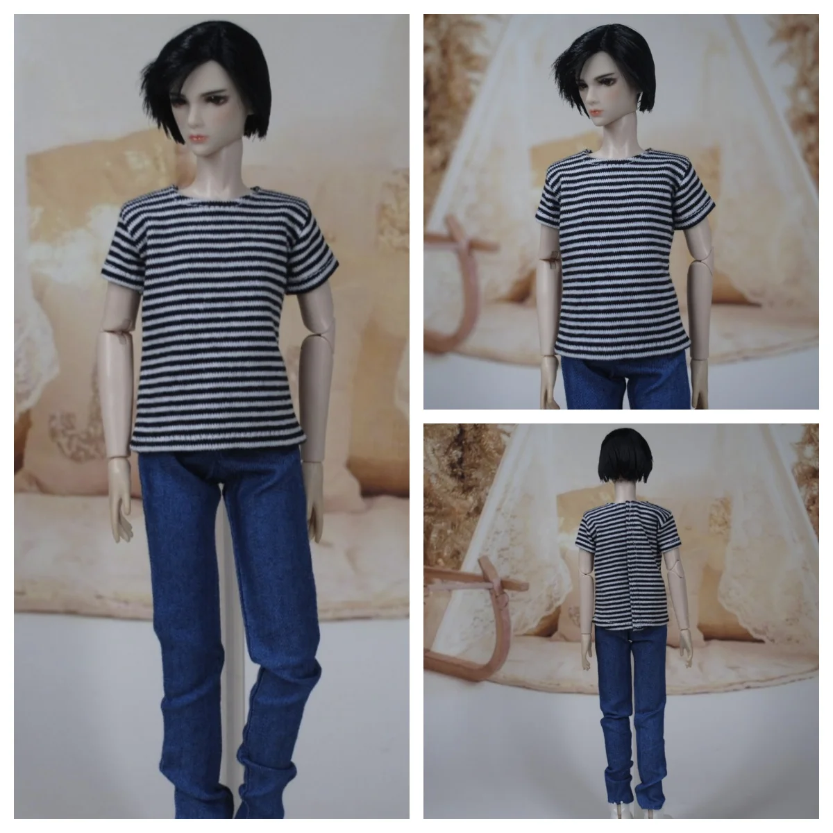 30 センチメートル 1/6 BJD YUGE KEN 男性人形ファッション Tシャツ子供 DIY 人形服アクセサリー 1/6 スケール男性人形用