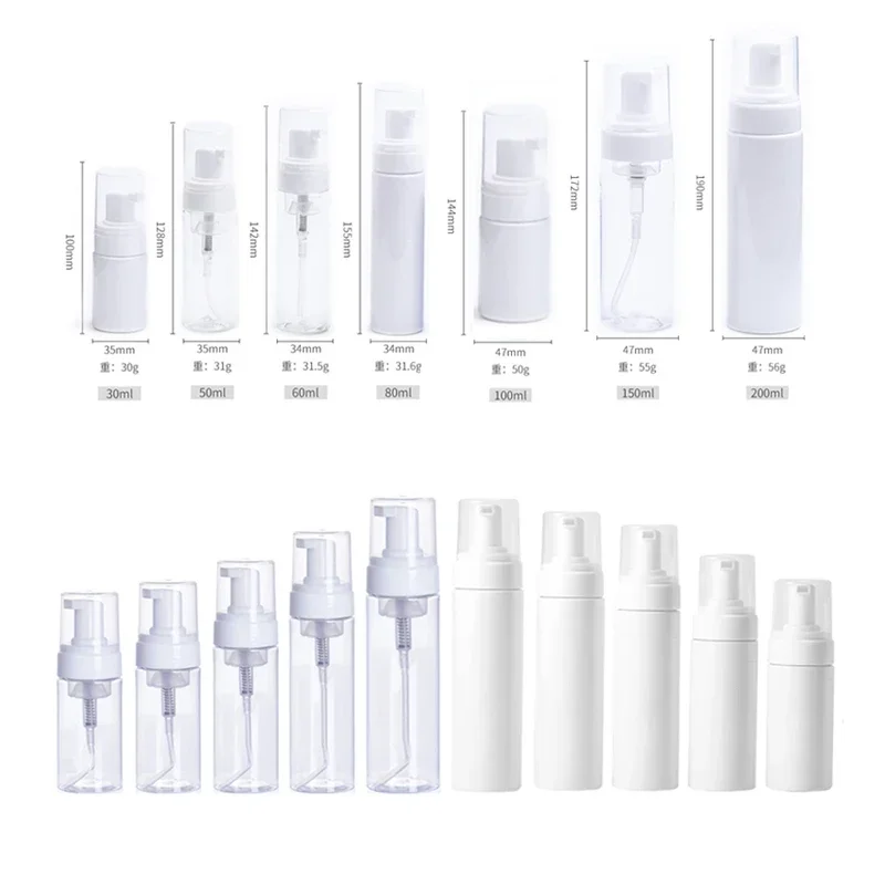 24pcs-30ml-200ml-refillable-empty-foam-pump-bottle-mini-travel-sample-storage-small-portable-cosmetic-lotion-dispenser-container