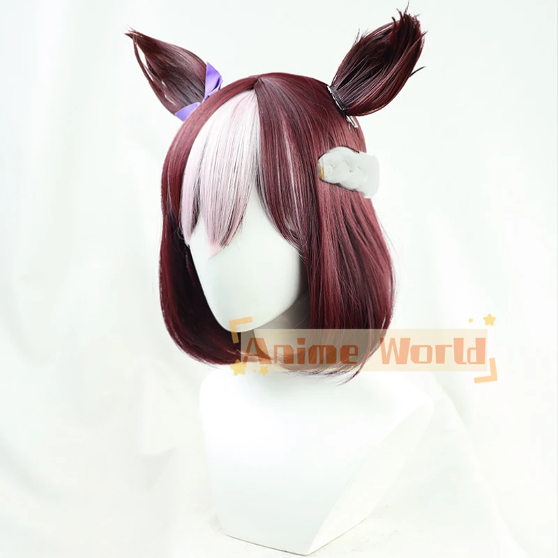 Umamusume Pretty Derby Cosplay Costume Special Week Wig Tail Adult Women Wig Tail Ears Uniform Cosplay Costume Halloween