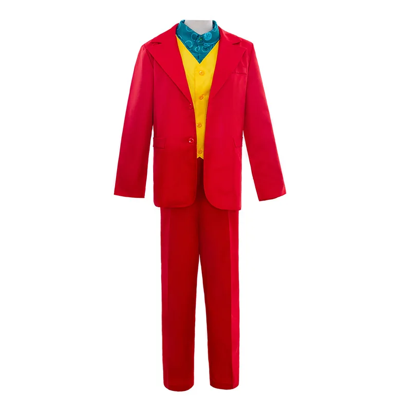 Same style movie Clown movie cosplay red suit set halloween costume  stage costumes set of 4 pieces (coat+vest+shirt+pants)