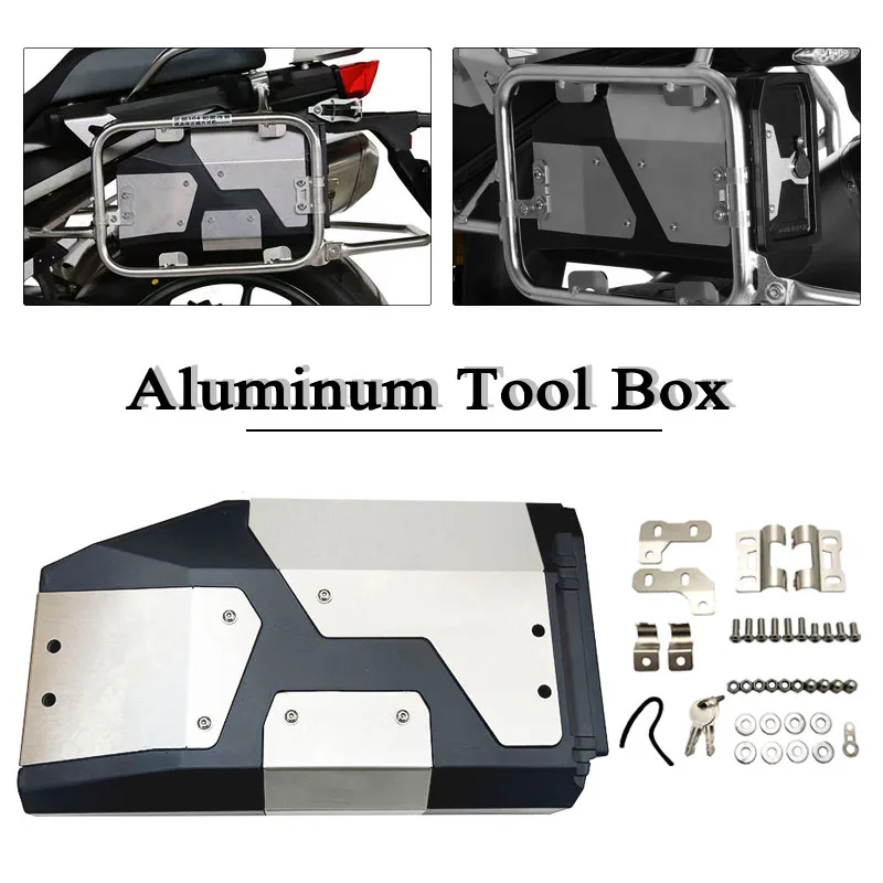 

For BMW R1200GS R1250GS LC ADV Adventure F750GS F850GS 2013-2022 Motorcycle Left Side Bracket Aluminum Box Toolbox 4.2 Liters