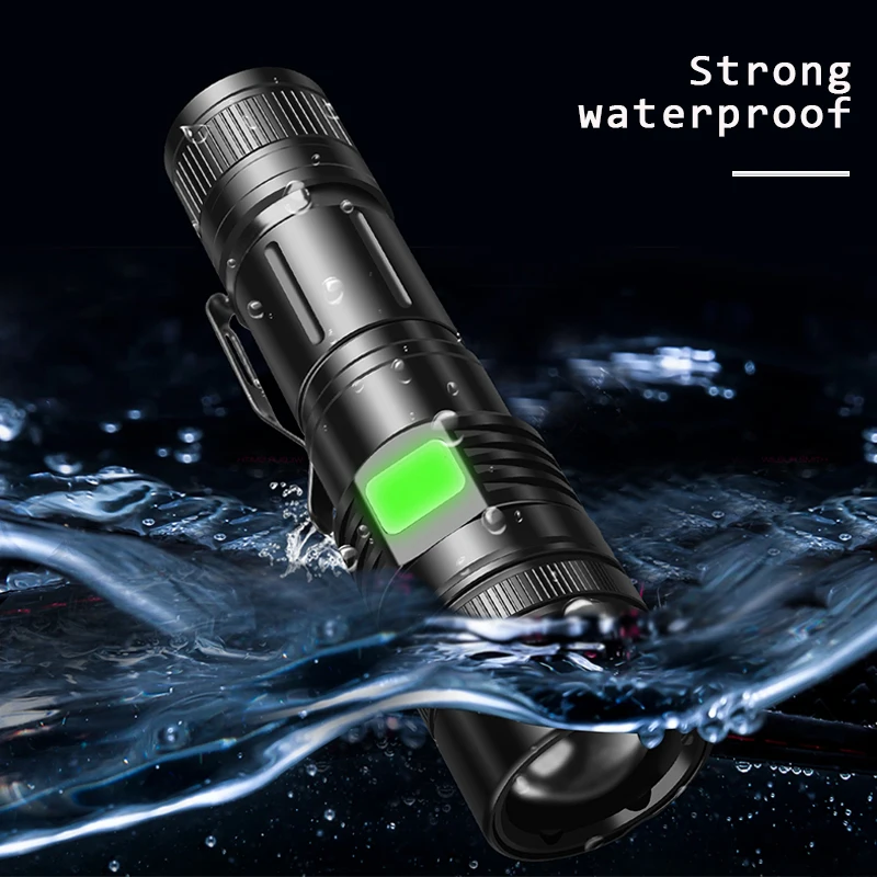 Powerful 60000LM LED Flashlight XHP50 LED Flashlight USB Rechargeable Torch Zoom 5Mode Flashlight Lantern Use18650/26650 Battery