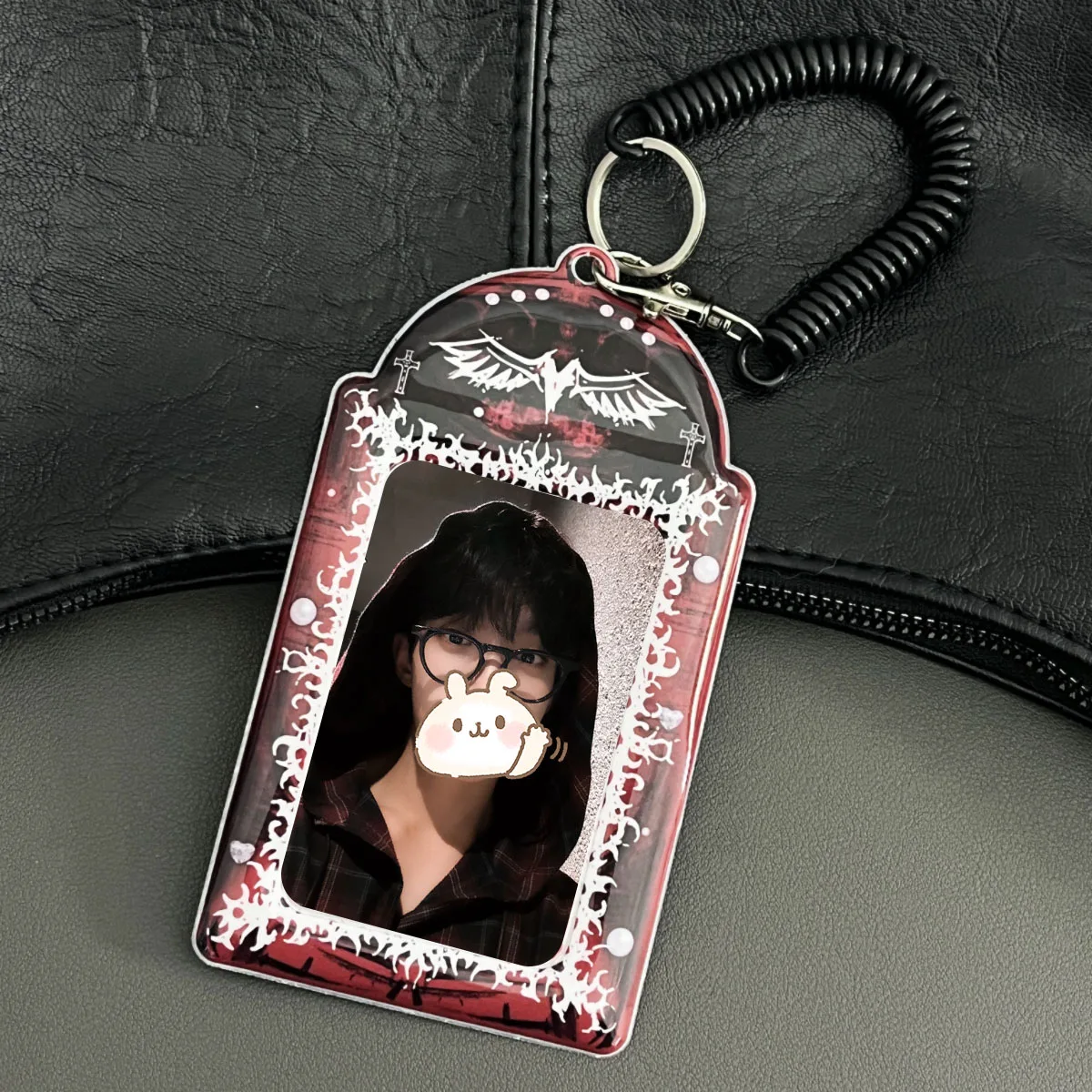 Angel Wing Pattern Combination Card Holder Series, 3-3.5-Inch Photo Card Storage Display Folder, Celebrity Small Card Collection