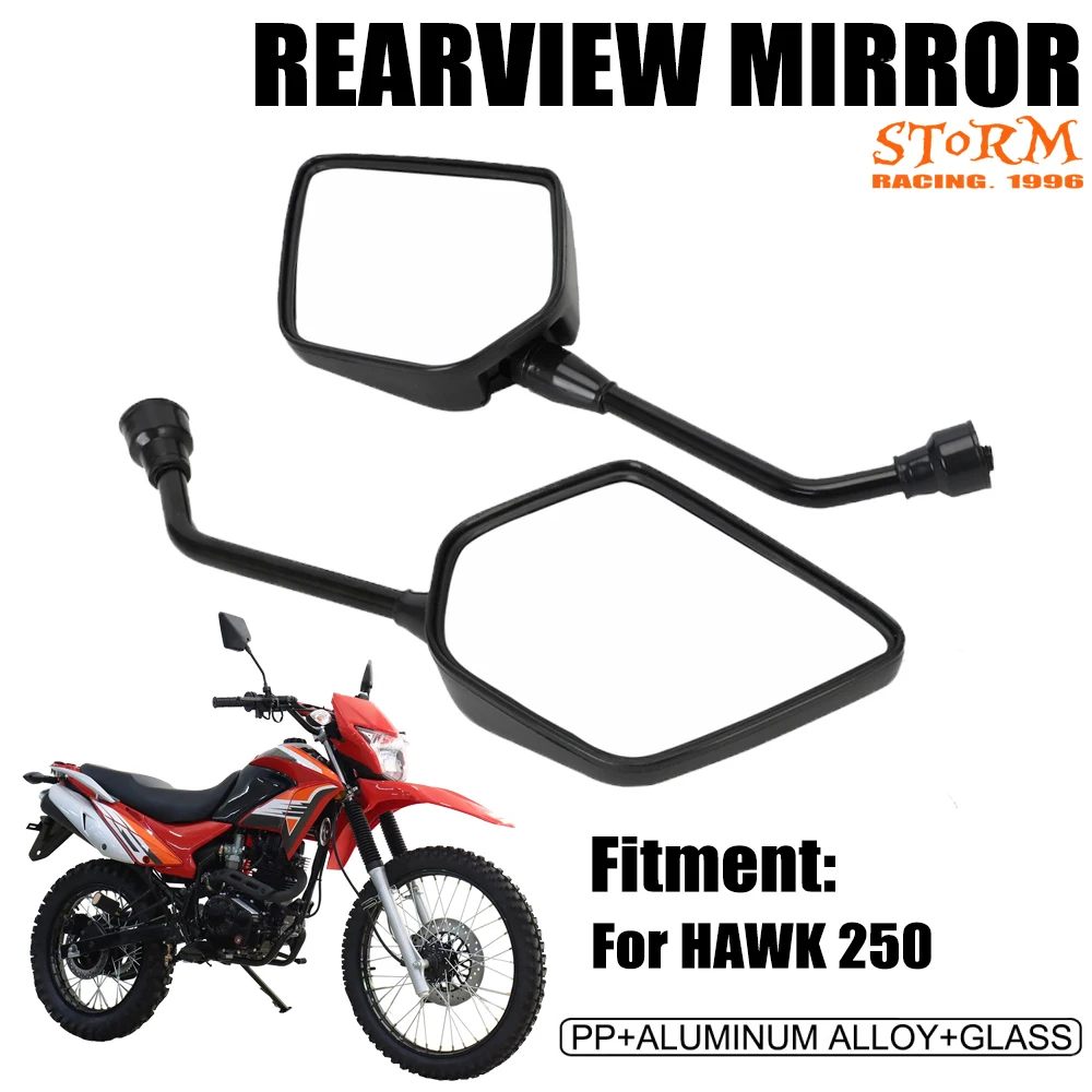 Rearview Mirrors Rear Vision Mirrors Side Mirrors Motorcycle Accessories For Hawk250 Hawk 250 Dirt Pit Bike 6061 Aluminum