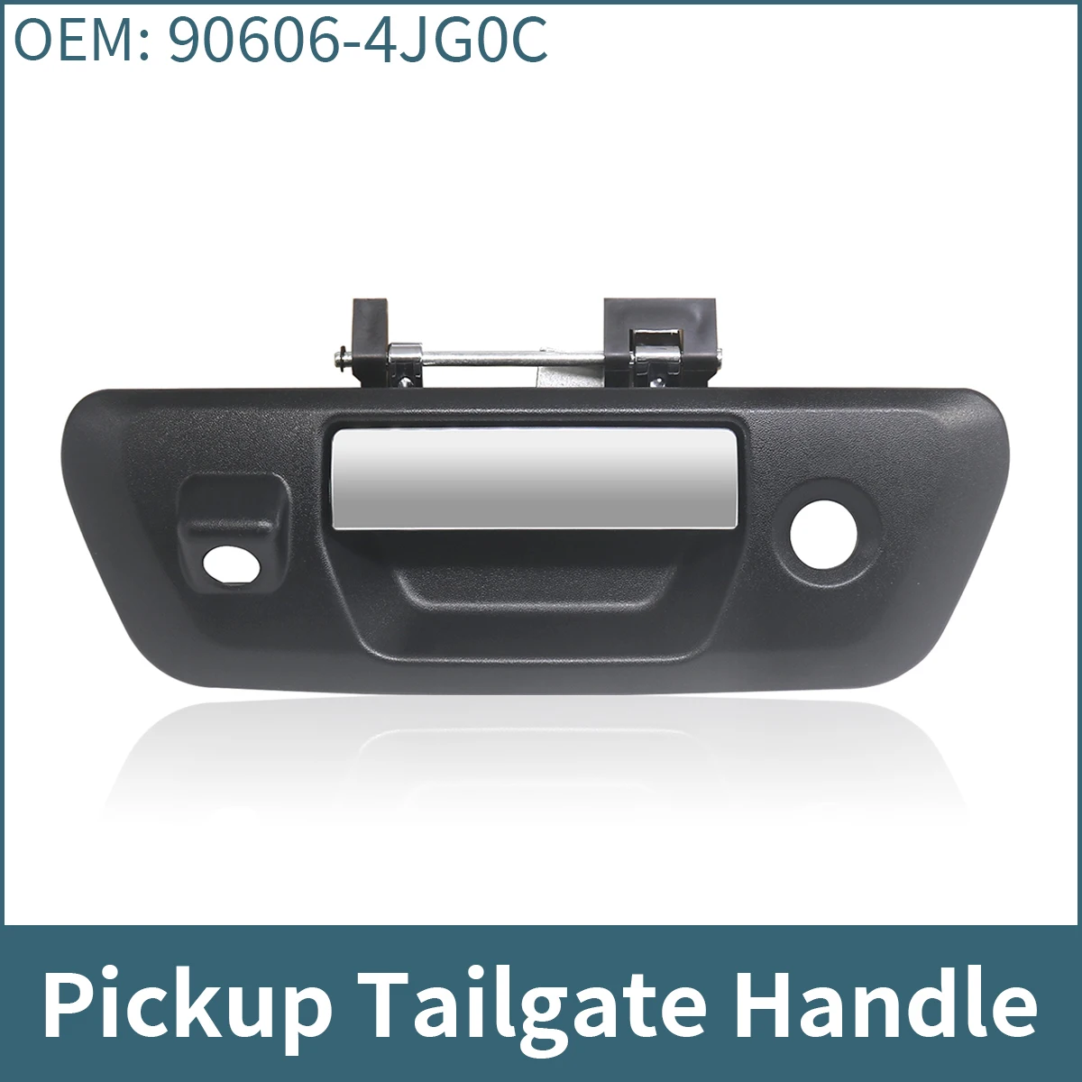 

Pickup Tailgate Handle With Key Hole and Camera Hole Silvery For Nissan Navara D23 NP300 2015 2016 2017 2018 90606-4JG0C