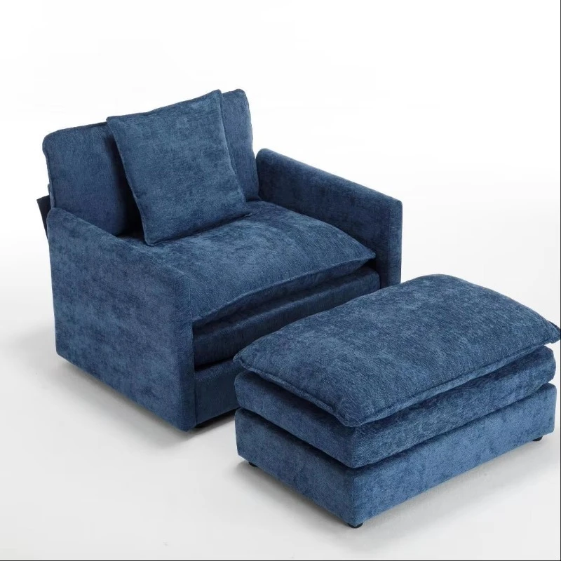 Modern single seat blue back sofa chair home office bedroom living room