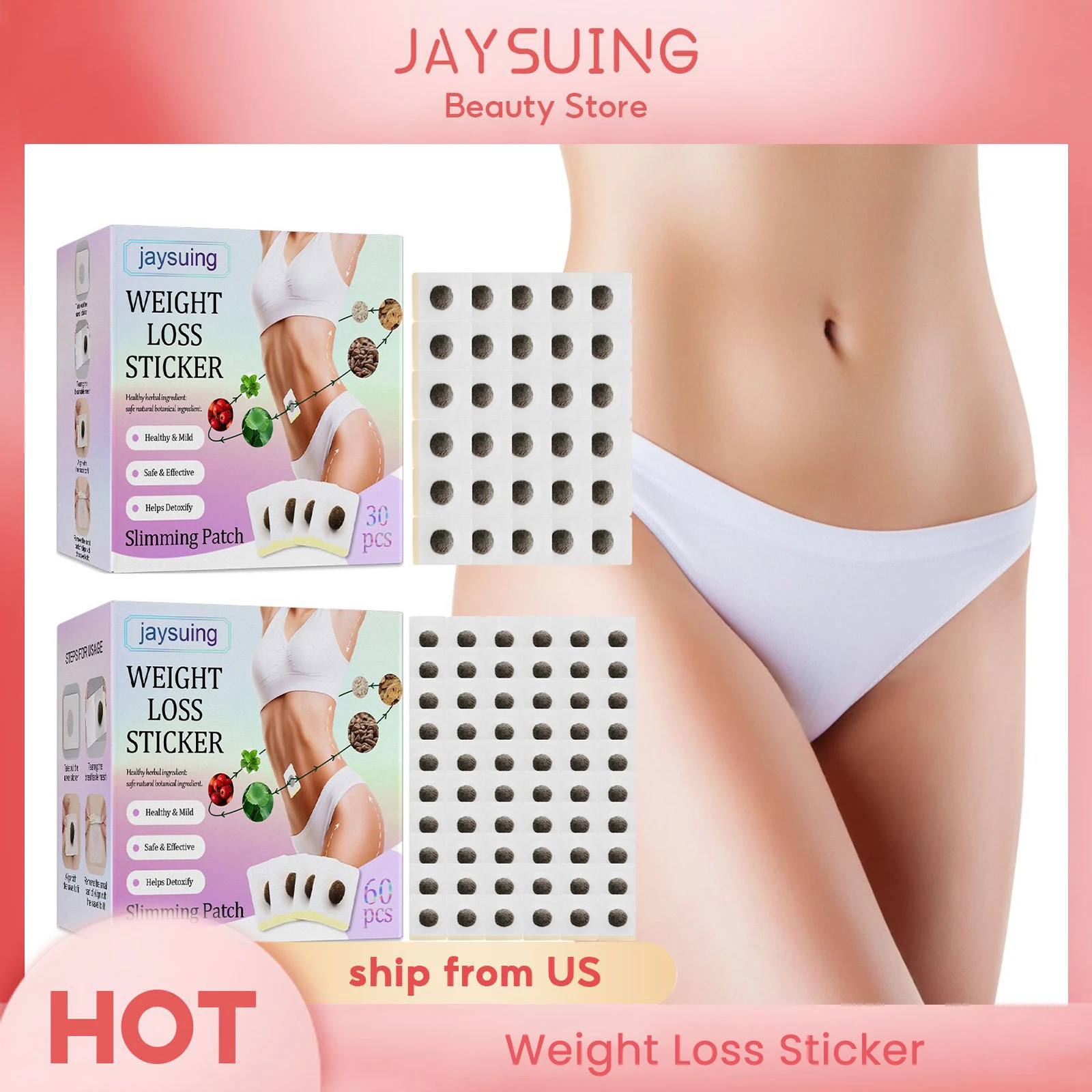 Natural Wholesale Herbal Essence Fat Burn Slim Products Body Belly Waist Losing Weight Cellulite Slimming Sticker Slimming Patch