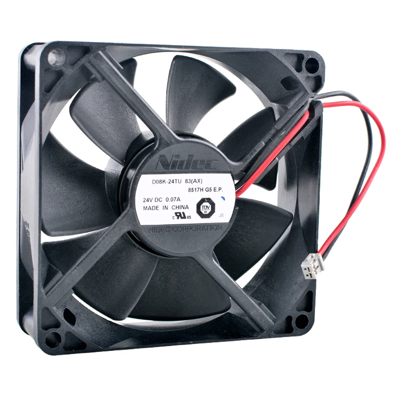 

D08K-24TU 83(AX) 8cm 80mm fan 80x80x25mm DC24V 0.07A 2pin Quiet axial fan cooling fan for frequency converter