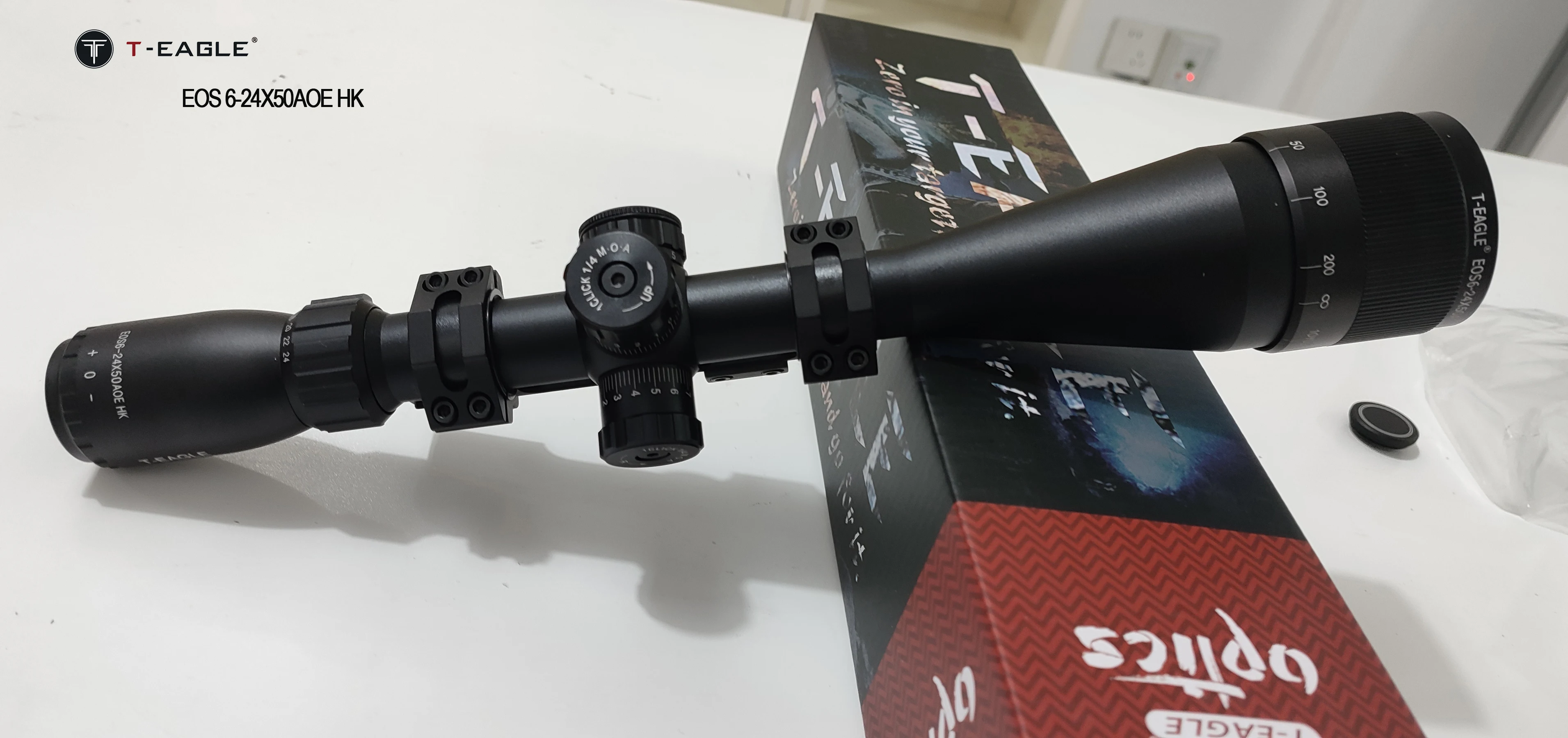 T-Eagle Optics EOS 6-24x50 AOE HK Rifle Scope Hunting Riflescope  Optical Aim Collimator Tactical Gun Sight Red Green Reticle