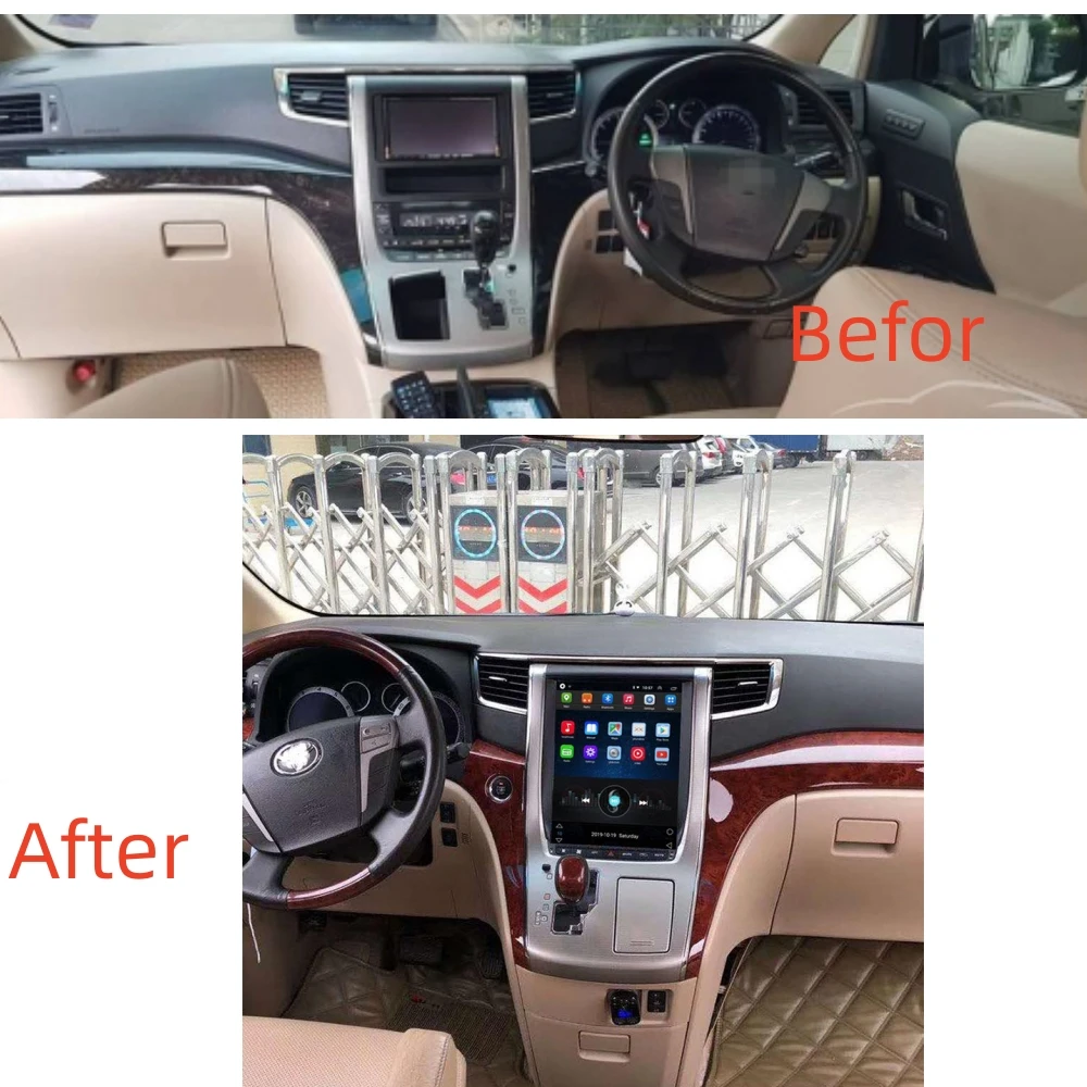 

Android Car Radio GPS Navigation Multimedia Player For Toyota VELLFIRE Alphard ANH20 Elfa A20 Tesla Screen DSP Carplay Head Unit